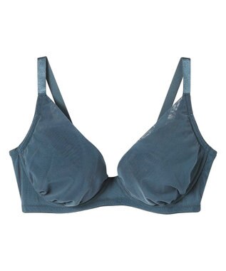 une nana cool 小さく見せるブラ ミニマイザーブラ シンプル ブルーグリーン