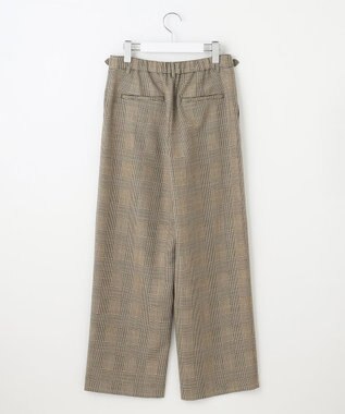 J.PRESS LADIES S モナベールツイル チェック ワイド パンツ ブラウンチェック系