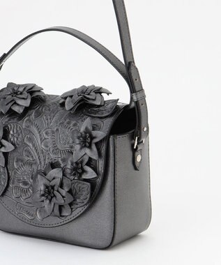 GRACE CONTINENTAL FlowerHandleBAG ブラック