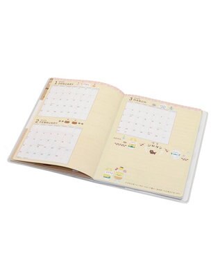 Mother garden しろたん 2024年 スケジュール帳 《シロタン喫茶柄》 スケジュール帳