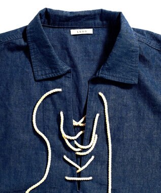 LENO CHAMBRAY PULLOVER / シャンブレーブラウス FADE INDIGO