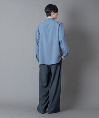 WEGO ワンポイントルーズシャツ（LS） ブルーその他