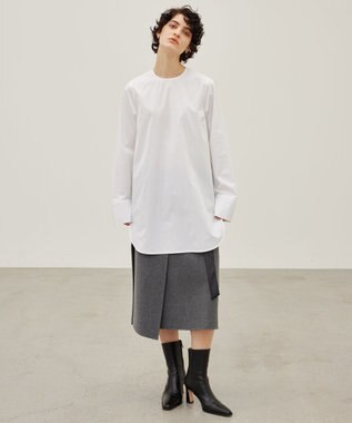 BEIGE， 【洗える】MUTERSE / プルオーバーシャツ White