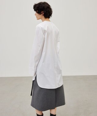 BEIGE， 【洗える】MUTERSE / プルオーバーシャツ White