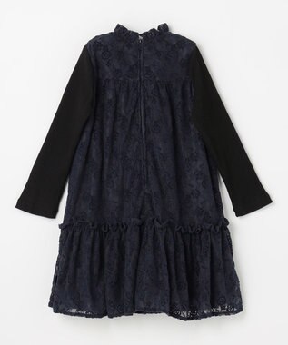 組曲 KIDS 【110-140㎝】スノウレース ワンピース ネイビー