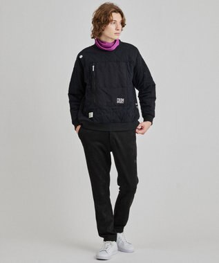 PW CIRCULUS 【MEN】中綿キルトスウェット ブラック系