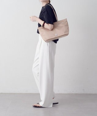 russet バイカラーレザーハンドルトートバッグ(SF-279) PinkBeige