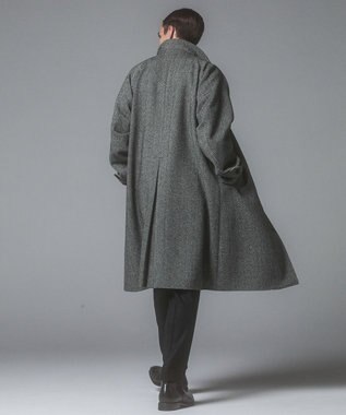 GOTAIRIKU 【山栄毛織】カントリーツイード ステンカラーコート グレー系8