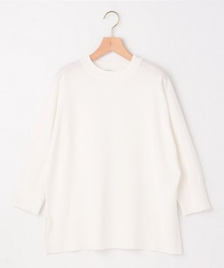 組曲 L 【WEB限定】コットンポリエステル リラクシーニット パールホワイト系