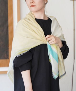 POLS 播州織 極細コットンストール ゴールド