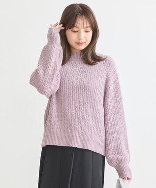 earth music&ecology 透かしベロアモールプルオーバー Pink