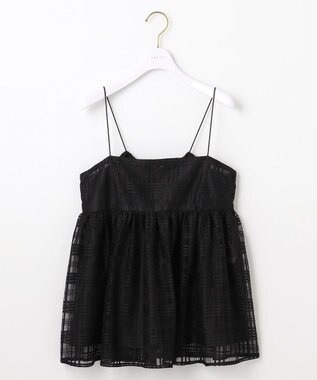 ANY SIS 【洗える】ラッセルレース キャミソール ブラック