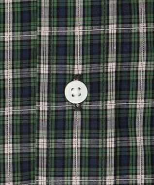 J.PRESS MEN ドビー マルチチェック シャツ グリーン系3