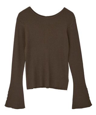 CRAFT STANDARD BOUTIQUE ヘンリーネック袖フレアプルオーバー Brown