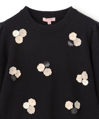 TOCCA FLOWER BONBON ニットプルオーバー ブラック系