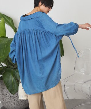 AMERICAN HOLIC ガーメントウォッシュアソートギャザーシャツ Indigo
