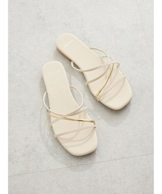 Green Parks ・ｍｉｎｉａ　ペタンコラインサンダル Ivory