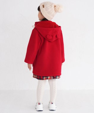MIKI HOUSE HOT BISCUITS 【80-120cm】 フリースボンディング ダッフルコート 赤