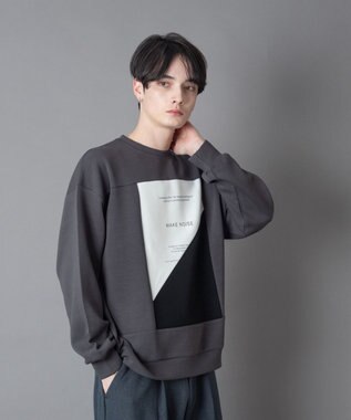 WEGO カラーパネルプルオーバー ブラック中濃色