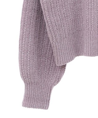 earth music&ecology 透かしベロアモールプルオーバー Pink