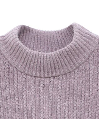 earth music&ecology 透かしベロアモールプルオーバー Pink