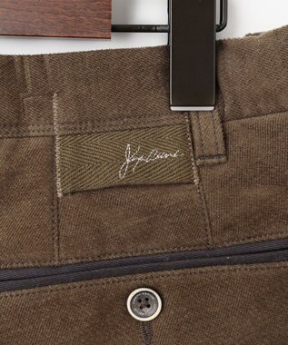 JOSEPH ABBOUD 【ウエストも伸びる！/2WAYストレッチ/暖かい/オーガニック】オーガニックコットン ウオーム パンツ ダークブラウン系