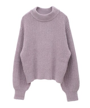 earth music&ecology 透かしベロアモールプルオーバー Pink