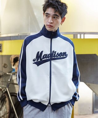 WEGO 【ユニセックス着用ITEM】ラグランライントラックジャケット ネイビー