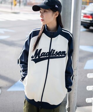 WEGO 【ユニセックス着用ITEM】ラグランライントラックジャケット ネイビー