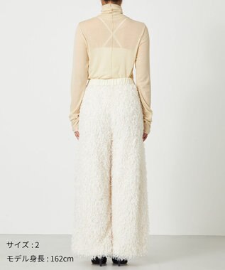 NAVE 【Nave・洗える】フェザーフリンジ イージーパンツ アイボリー系