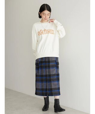 AMERICAN HOLIC 発泡ロゴポンチプルオーバー Off White