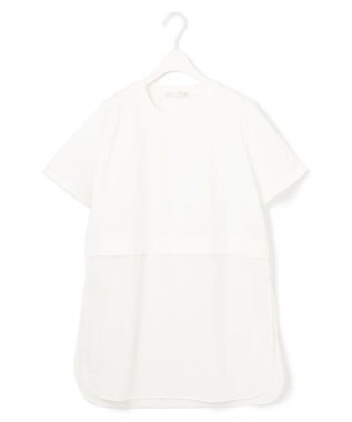 ICB L 【人気のため新色追加・UVケア・洗える】シアージャージーコンビ カットソー オフホワイト系