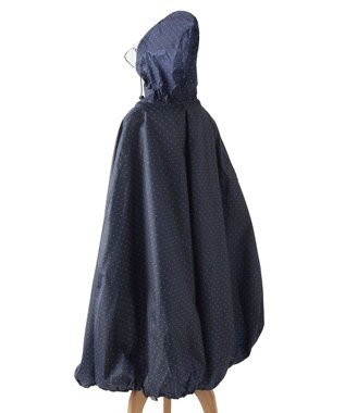 MOONBAT FLAT PURE サイクル レインポンチョ ドット 自転車 収納袋付き ネイビーブルー