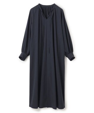 UNFILO L コンフォート シャツワンピース ネイビー
