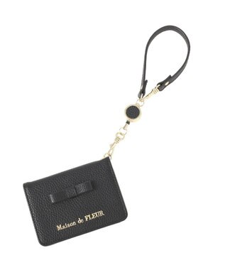 Maison de FLEUR 二つ折りリールパスケース Black