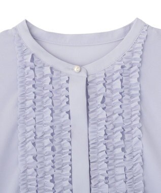 YECCA VECCA フリルデザインブラウス Sax