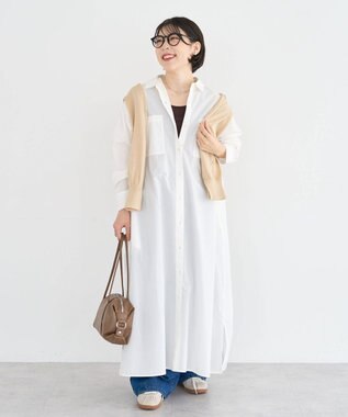 Green Parks ＵＶカットシャツワンピース Off White