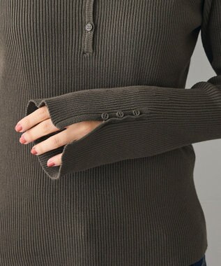 CRAFT STANDARD BOUTIQUE ヘンリーネック袖フレアプルオーバー Gray