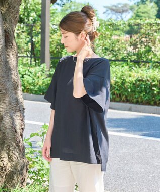 Phoebe <オンワード限定セット>【痛くないシリーズ】マーブルカラーバンスクリップ×ラインストーンパールフロートライトフィットイヤリング ホワイト