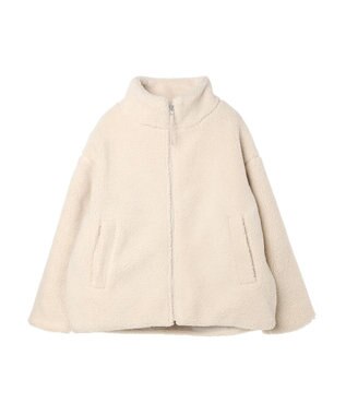 Green Parks スタンドカラーボアブルゾン Ivory