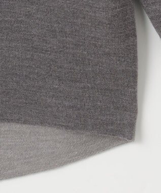 自由区 【セットアップ対応】ウールミラノボトルネック ニット グレー×ライトグレー