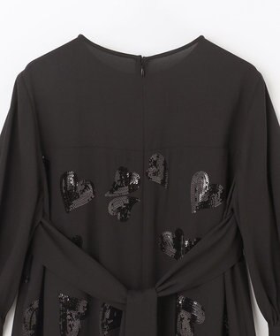 GRACE CONTINENTAL ハートスパンコールワンピース ブラック