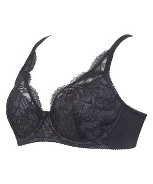 WACOAL ブラジャー フルカップブラ 上胸にフィット 外付けワイヤー ラクなつけごこち 綿混素材(バック) まるみのあるナチュラルシルエット 【EverChic】 レディース BRB284 /ワコール ブラック