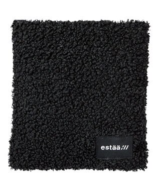 MOONBAT estaa ダウンマフラー 無地ボア／手洗い可／ポケッタブル ブラック