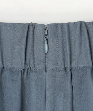 組曲 【洗える・イージーケア】カラーボイル フレアスカート ブルー系