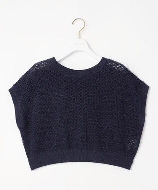 ANY SIS 【貴島明日香さんコラボ・3点セット】メッシュ ニット×キャミ ワンピース ライトブルー