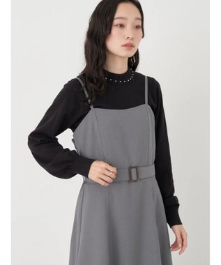 earth music&ecology ウエストマークキャミワンピース Gray