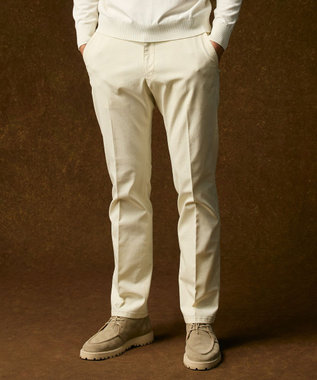 【ウエストも伸びる！オーガニックコットン使用・25AW】トリコチンストレッチ パンツ