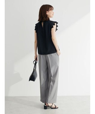 Green Parks ・ＥＬＥＮＣＡＲＥ　ＤＵＥ　リネンライクレースブラウス Black