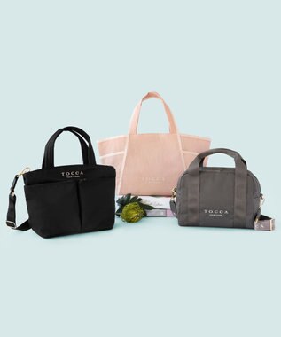 TOCCA 【WEB＆一部店舗限定】【撥水・サスティナブル素材】T-INCONTRO TOTE S トートバッグ S ブラック系